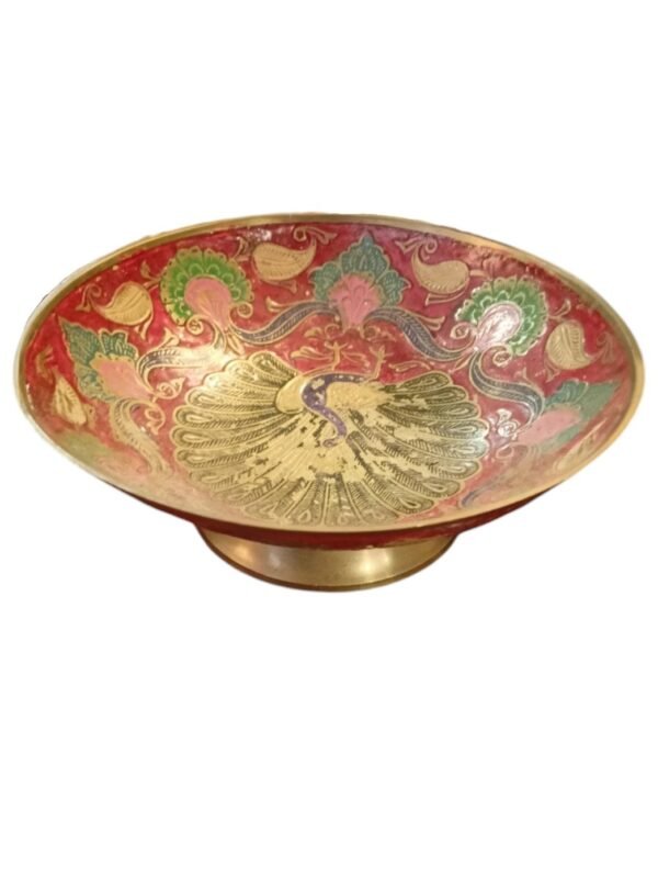 Mosazný talířek zdobený