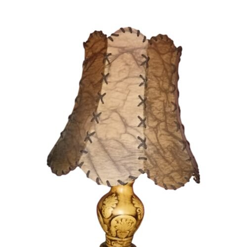 Zajímavá lampa s kůží